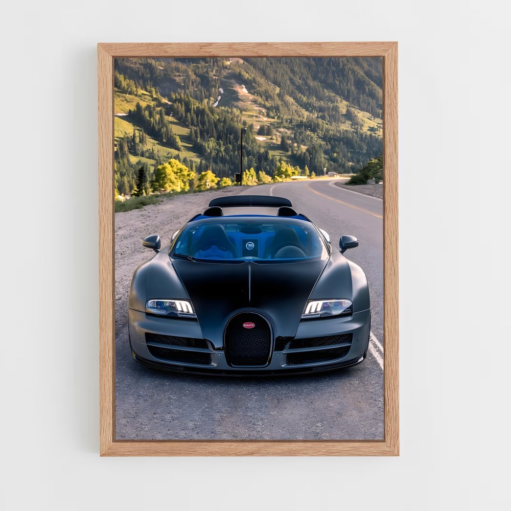 Poster Veyron Noir – affiche Bugatti (vue 4)